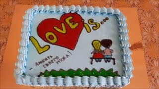 ТОРТ рецепт КОКОСОВОЕ НАСЛАЖДЕНИЕ Украшение тортика ко Дню Влюблённых Cake decoration