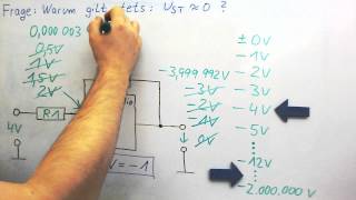 Elektronik ►OPV ►Gegenkopplung ►Warum ist die Steuerspannung ungefähr Null Volt?