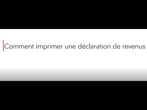 Impression de vos déclarations de revenus dans TurboImpôt