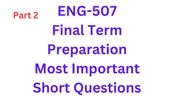 ENG 507 (Phonetics and Phonology) Final Term Most Important Short Questions Part 2
