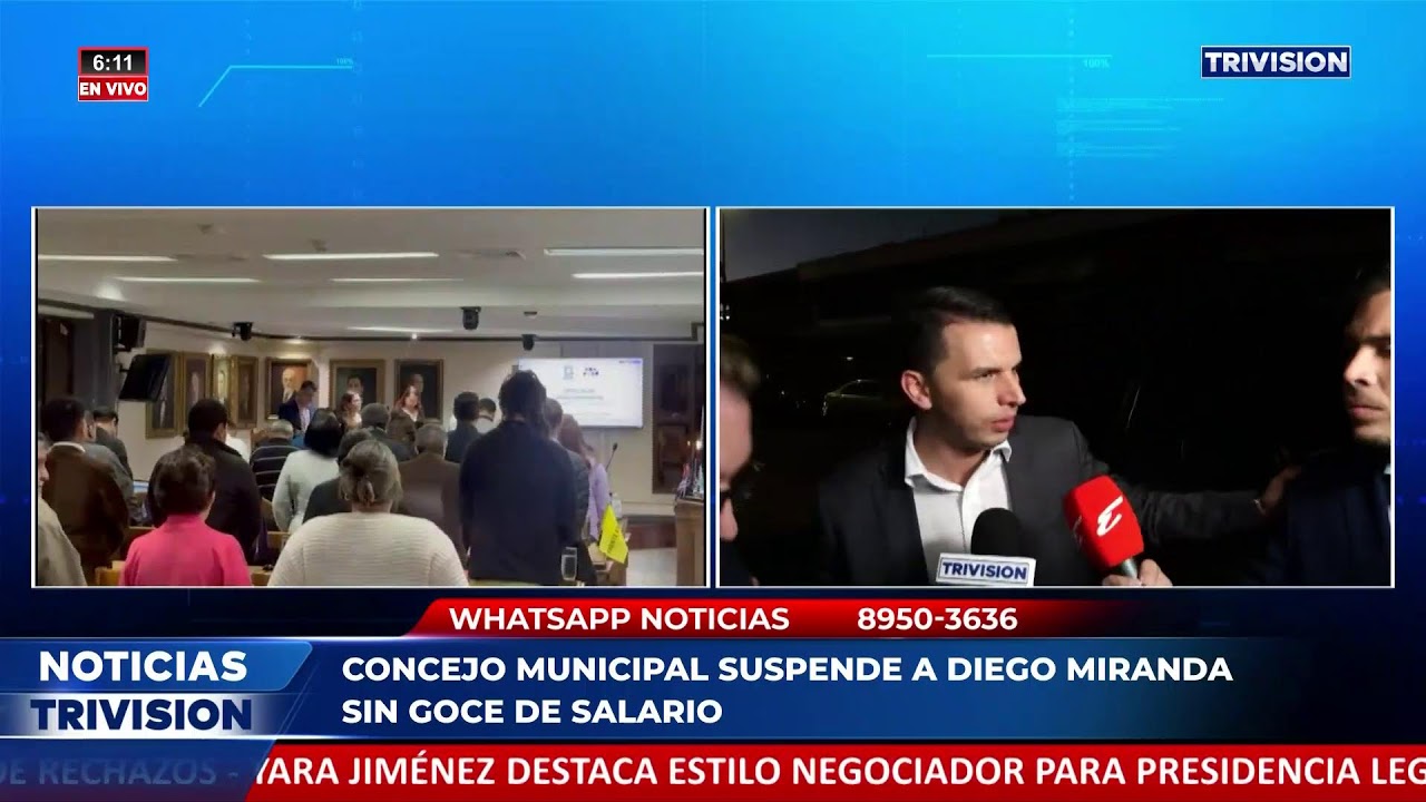 Concejo Municipal de San José conocerá y dejará en firme la sanción contra el alcalde, Diego Miranda