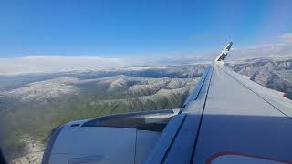 Dunedin Landing after heavy Spring Snow: Air NZ A320.