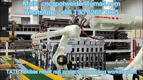 TATE Flexible Robot Nut Projection Welding Workstation for Automotive Nuts,Robot Nut Spot Welder!