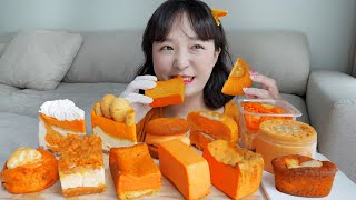 꾸덕한 황치즈 디저트들 먹방🧡🧀꼬소소,하프파운드,웰하우스,벨라쿠키,썸띵어바웃커피,코코로카라 REALSOUND MUKBANG | Cheese Dessert :D