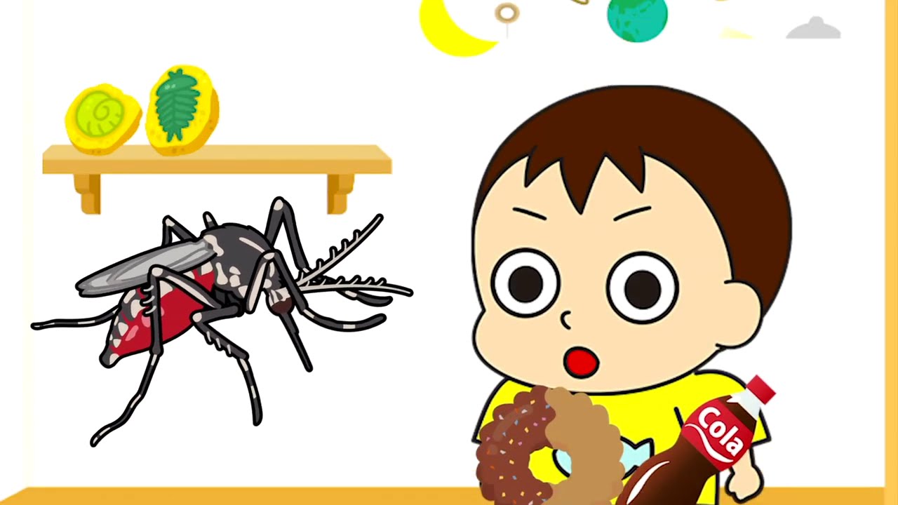 ⁣【生き物アニメ】スズメバチやムカデや蚊に襲われた！危険な虫について学ぼう！