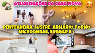 INSTALARAM ARMÁRIOS NOVOS ?? O LUSTRE DOS SONHOS CHEGOU + ELETROS | MONTAMOS A PENTEADEIRA ??✨