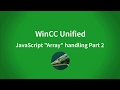 Wincc unified v16  array handling part 22 with javascipt pop push unshift shift sort