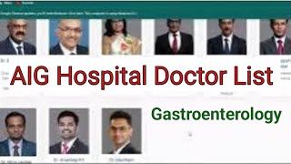 AIG Hospital Hyderabad Doctor List | Gastroenterology Department