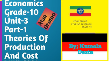 Economics Grade 10 Unit 3  Part 1 Theory of production Production Function
