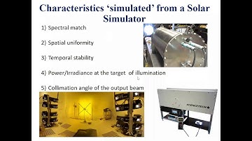 Solar Simulators.  Guidelines and principles.
