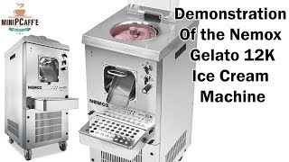 Demonstration & Usage of the Nemox Gelato 12K Professional Ice Cream Machine