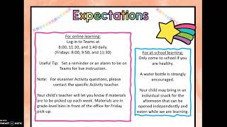 First Grade - Virtual Open House