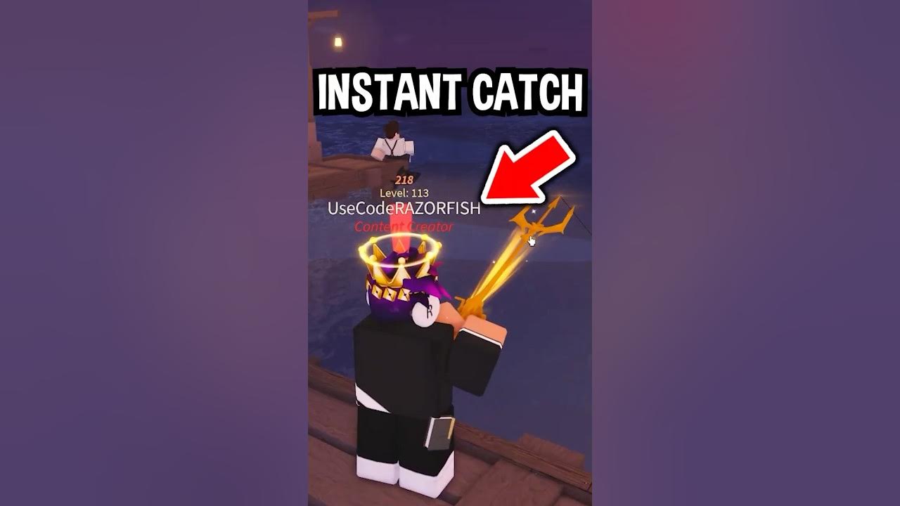 Instant catch fish with any rod in roblox fisch youtube