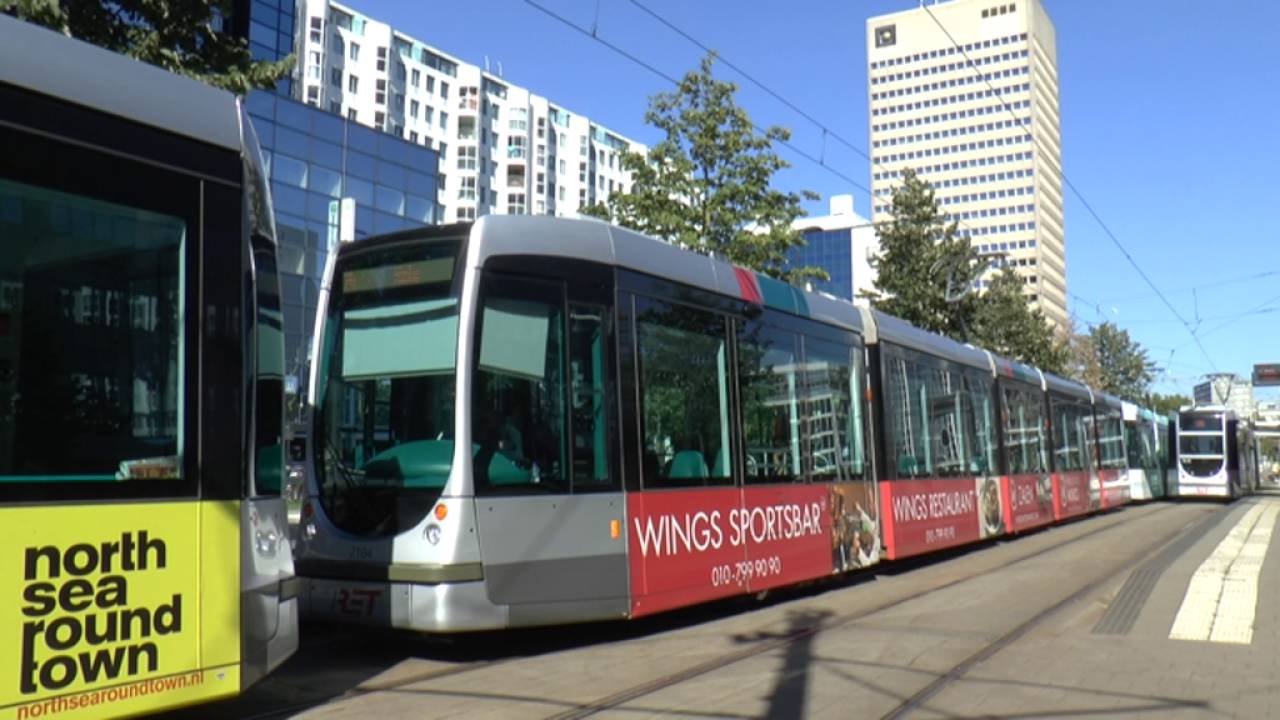 TRAMS IN ROTTERDAM AUG 2016