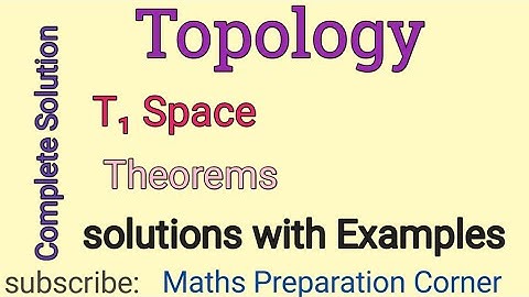 T₁ Space in Topological Space. Explanation with examples in urdu