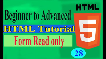 How To Insert Read Only Form in HTML.