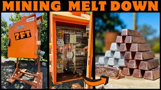 Huge 7ft Mining Electrical Cabinet Melt Down  ASMR Metal Melting  Bulk Copper Bars  BigStackD