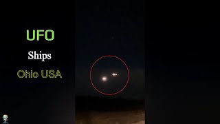 Two Bright Oval Shape UFOs Hovering in the sky over Ohio
