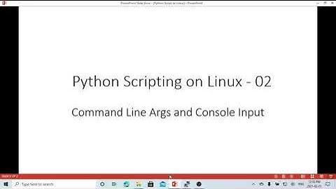 Python Scripting on Linux - Command Line Args and Console Input