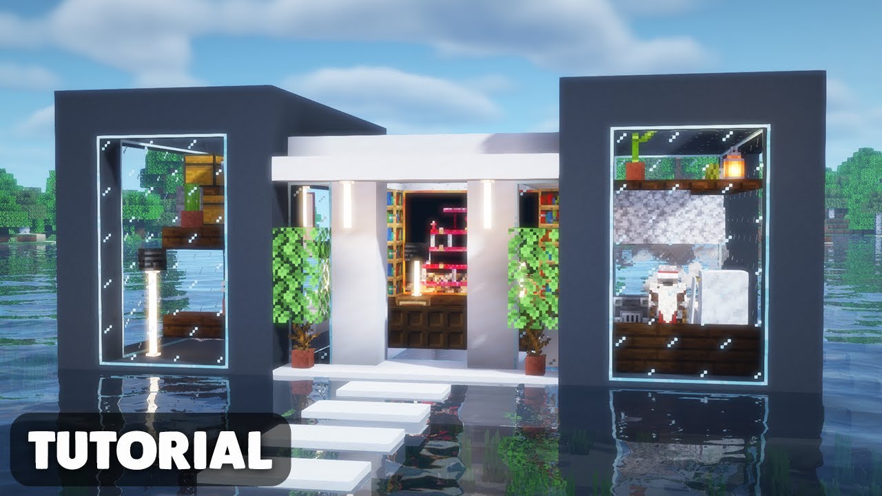 💧 How to BUILD a MODERN HOUSE on WATER *EASY* | ⛏ Minecraft tutorial