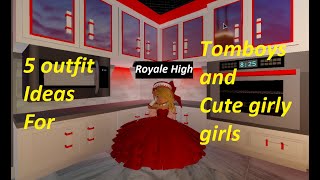 5 Outfit Ideas For Tomboys And Cute Girly Girls Roblox Royale High Irxsaine Youtube - tomboy cute roblox outfits
