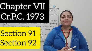 Section 91- Section 92|| Criminal Procedure Code, 1973 #summontoproducethings