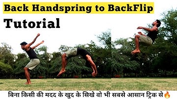 Back Handspring to Backflip Tutorial In Hindi | 4 Easy Steps to Back handspring to backflip