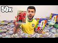 ABRI 50 PACOTES DA COPA 2026 E CONSEGUI O CRISTIANO RONALDO RARO!