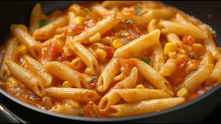 This pasta recipe with bell pepper and tomato is better than any meat! Tender \& irresistible!