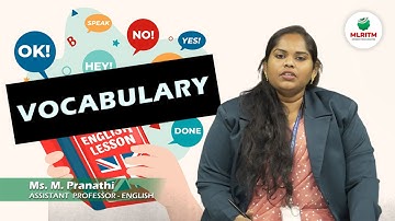 VOCABULARY | BY MS. M. PRANATHI || MLRITM