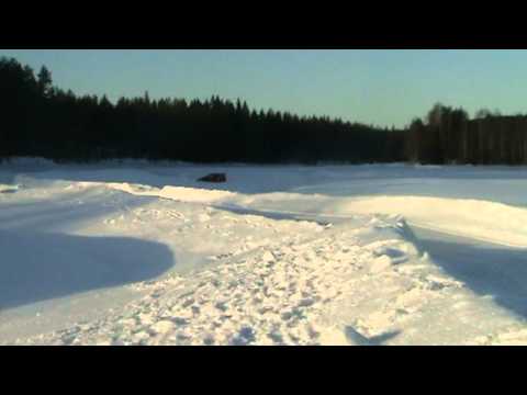 Ken Block training on ice for rally Sweden 2011.