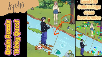 Level 109: Brain Puzzle Tricky Quest: Build bridge cross. how to solve #brainpuzzle #trickyquest