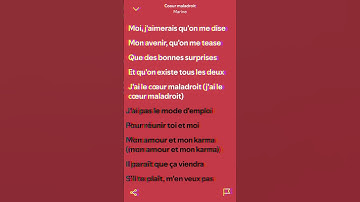 Thumbnail of Marine - Coeur Maladroit (Speed-Up + Paroles)#speedsong #spotify #speedup #music #musique #paroles