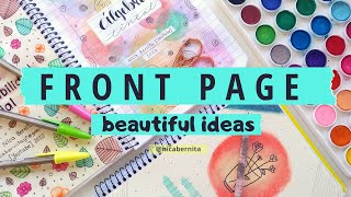 FRONT PAGE DESIGN FOR  PROJECT  CREATIVE JOURNAL IDEAS  NOTEBOOK FRONT PAGE DECORATION IDEAS