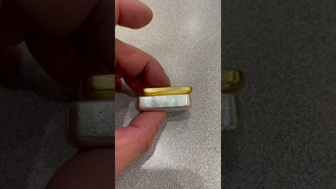 5 Ounce Pure Gold Bar Vs Silver Comparison 