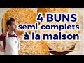 4 BUNS semi-complets à la maison (TangZhong)