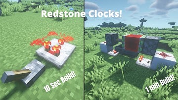 3 types of Easy Redstone Clocks for Minecraft! - 1.19 - (Java/Bedrock)