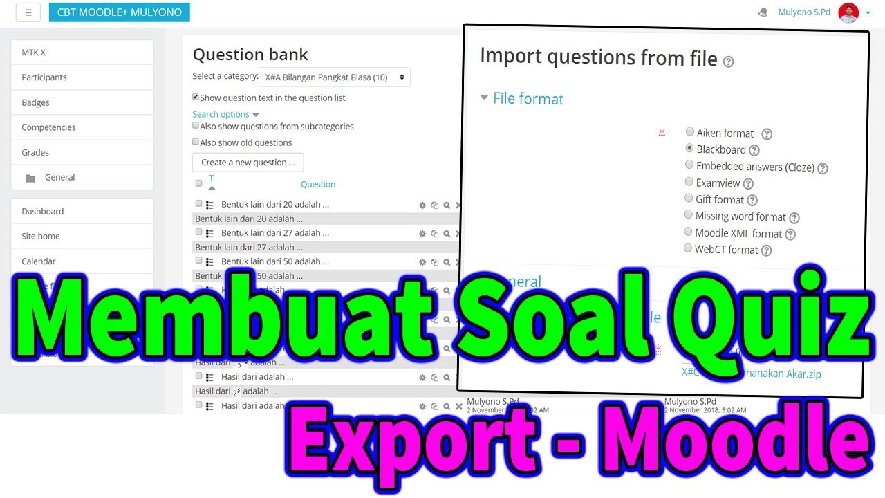 Membuat Soal Tes Psikotes Menggunakan Moodle