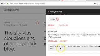 Using Google Fonts in Your Webpage