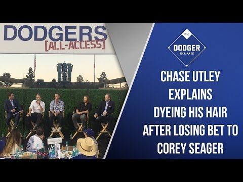 Dodgers All-Access: Chase Utley Explains Dyeing His Hair After Losing Bet To Corey Seager