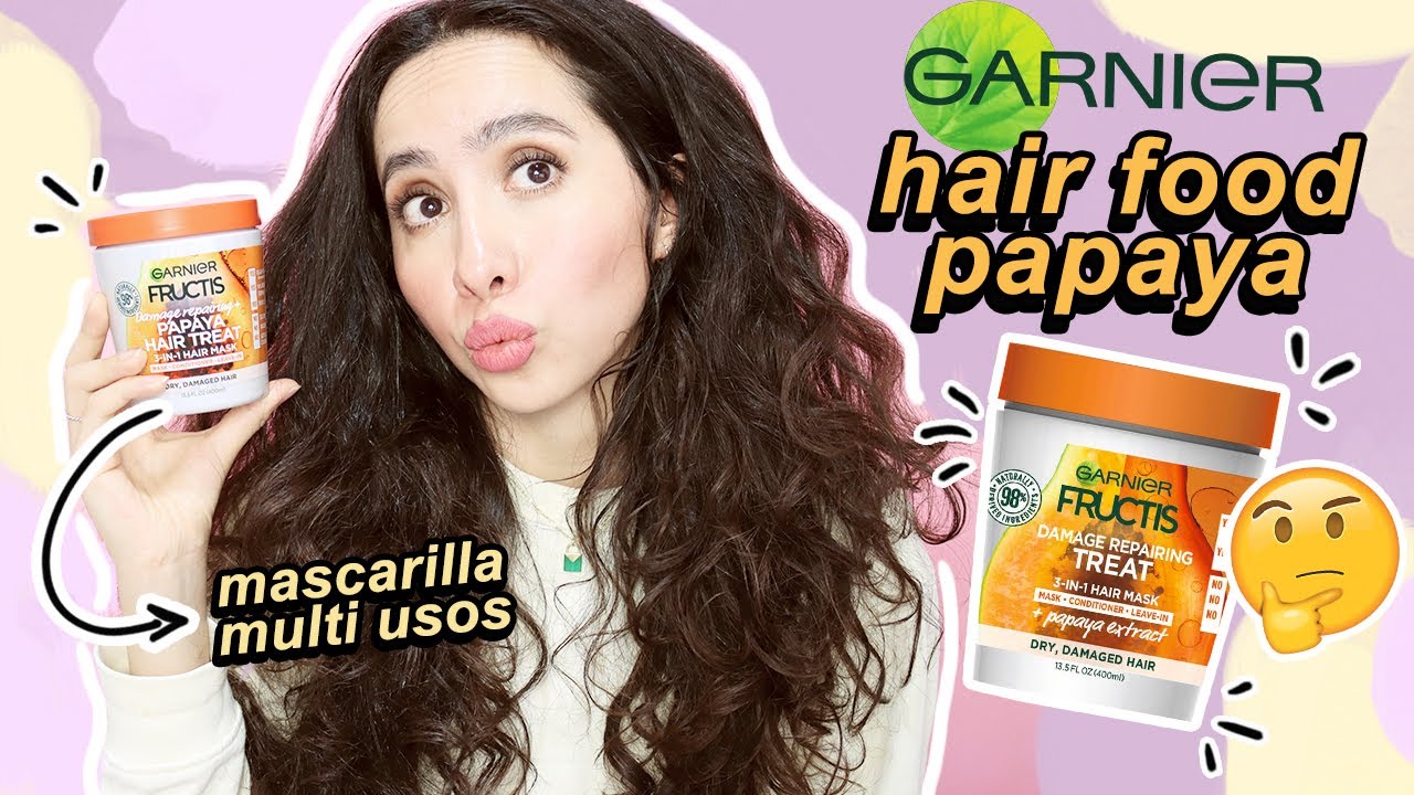 RESEÑA GARNIER HAIR FOOD PAPAYA | MASCARILLA PARA EL | attalia dasbel - YouTube