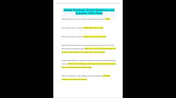 Adobe Illustrator Certification Study Guide 100% Correct