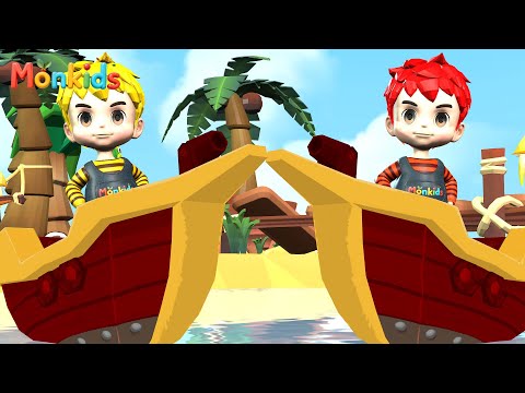 Playing Game With MonKids | Humpty the Train on a Fruits Ride Song | Nursery Rhymes & Kids Songs