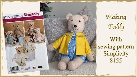 Sewing Teddy Bear from simplicity pattern 8155