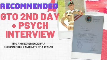 Psychologist Interview + GTO Last Day Tips |Command Task|Recommended Candidate Tips |Team Rahbers 🇵🇰