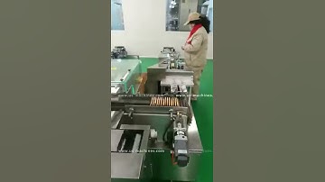 Aautomatic bag sticks conveyor counting feeding cartoning machine bag counting device video