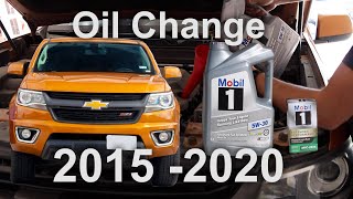 How to: Chevy Colorado Engine Oil Change 2015 - 2020