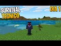 Survival Técnico UHC Minecraft Bedrock Dia 3 DRAGONA