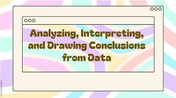 Quarter 4 Module 6: Analyzing, Interpreting, and Drawing Conclusions from Data