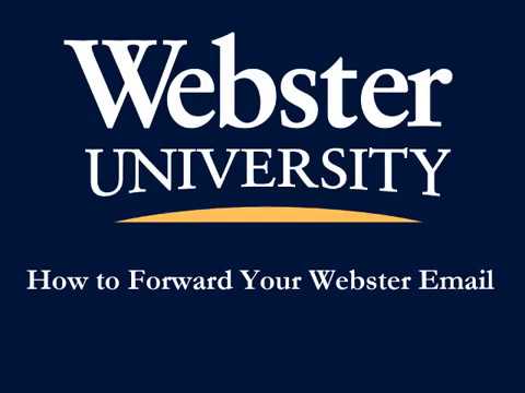 Forwarding Your Webster Email